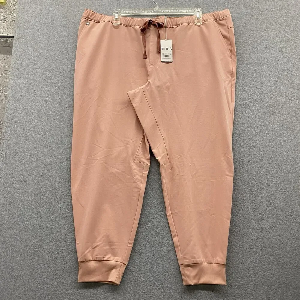 FIGS Tansen Jogger Scrub Pants Men 4XL Pink Sand Drawstring Pockets Po# 5680 NWT